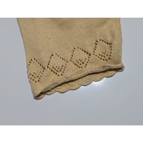 Vintage Floral Embroidered Cardigan Sweater Short Sleeve Button Down Grannycore - Picture 5 of 6